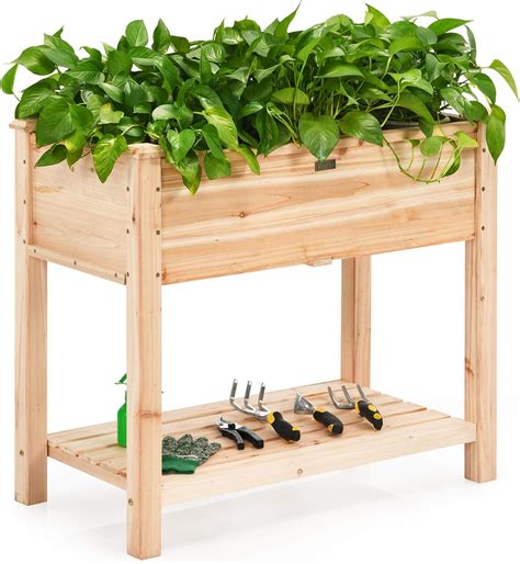 wooden planter box with metal stand|lowe's planter boxes outdoor.